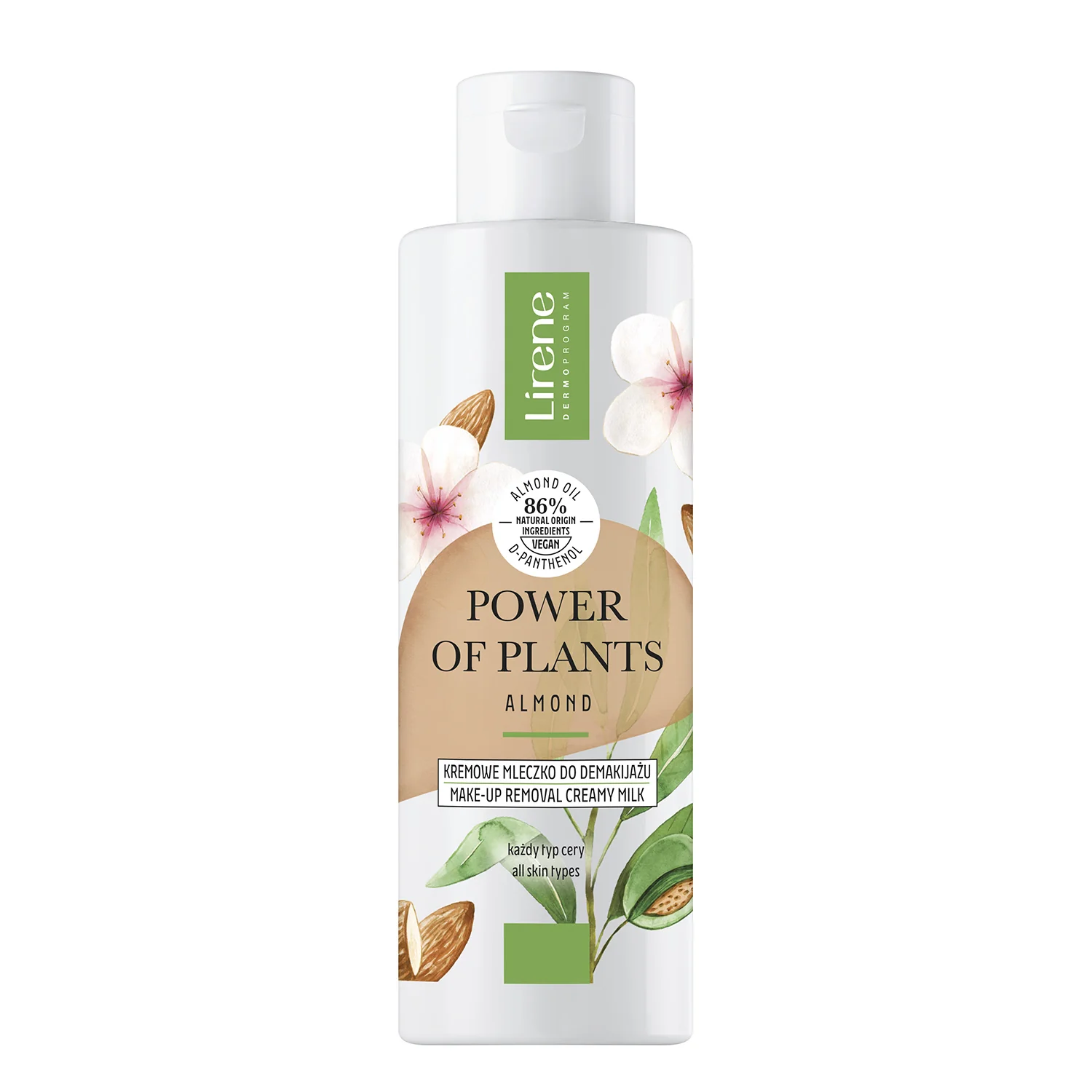 Lirene Power Of Plants Migdał, kremowe mleczko do demakijażu, 200 ml