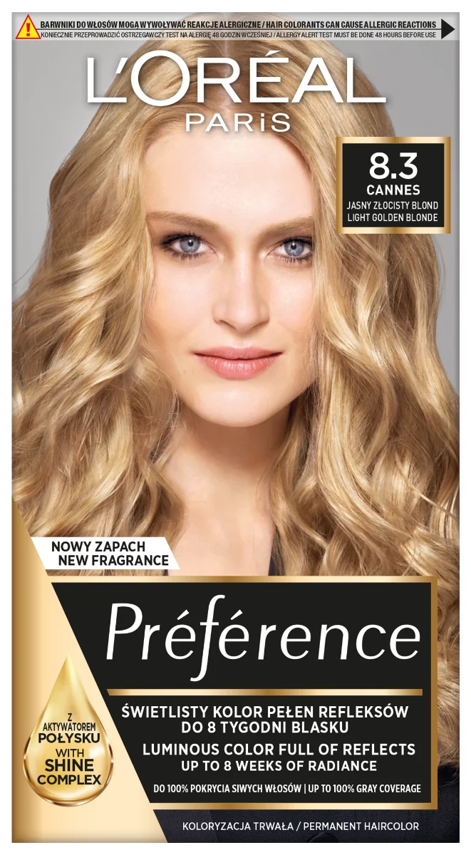 L`Oreal Paris Récital Préférence farba do włosów X 8.3 Cannes Blond, 1 szt.