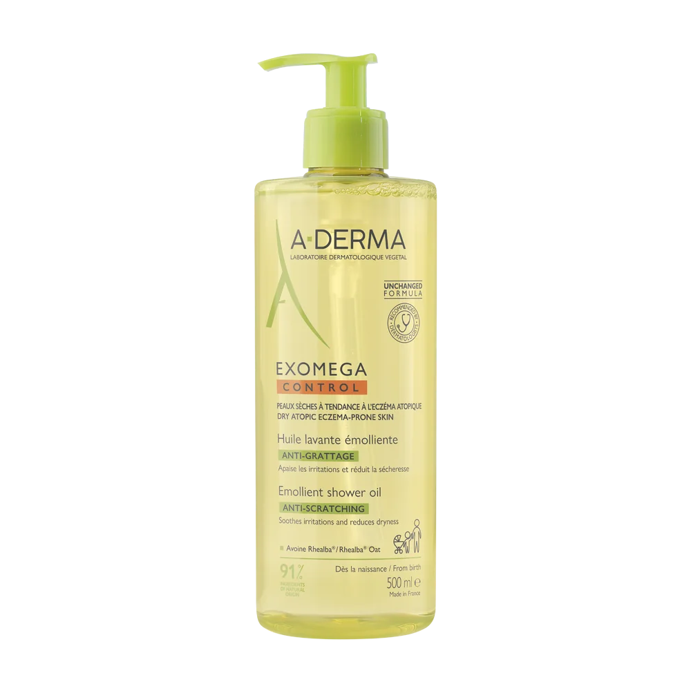 A-Derma Exomega Control, olejek emolient pod prysznic,  500 ml