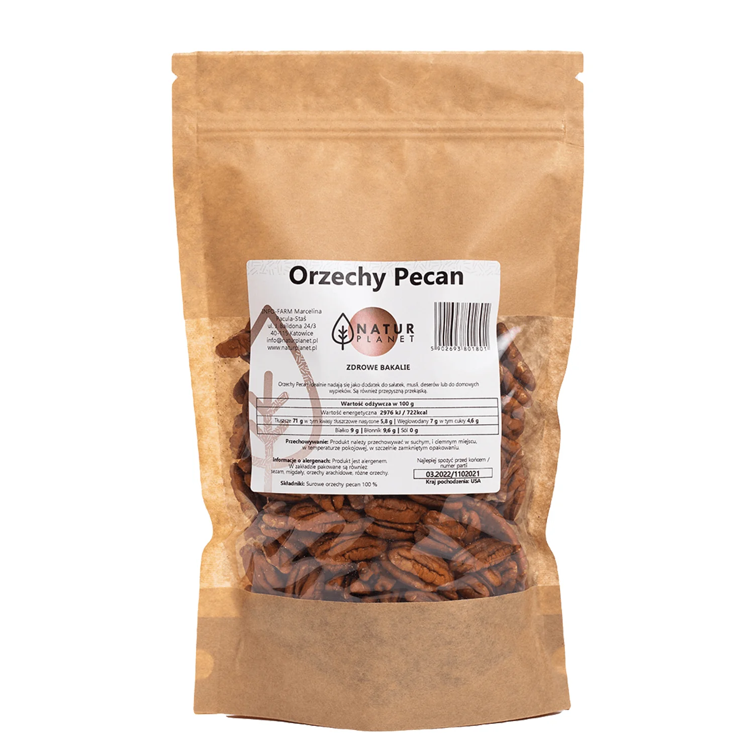 Natur Planet orzechy pecan, 100 g