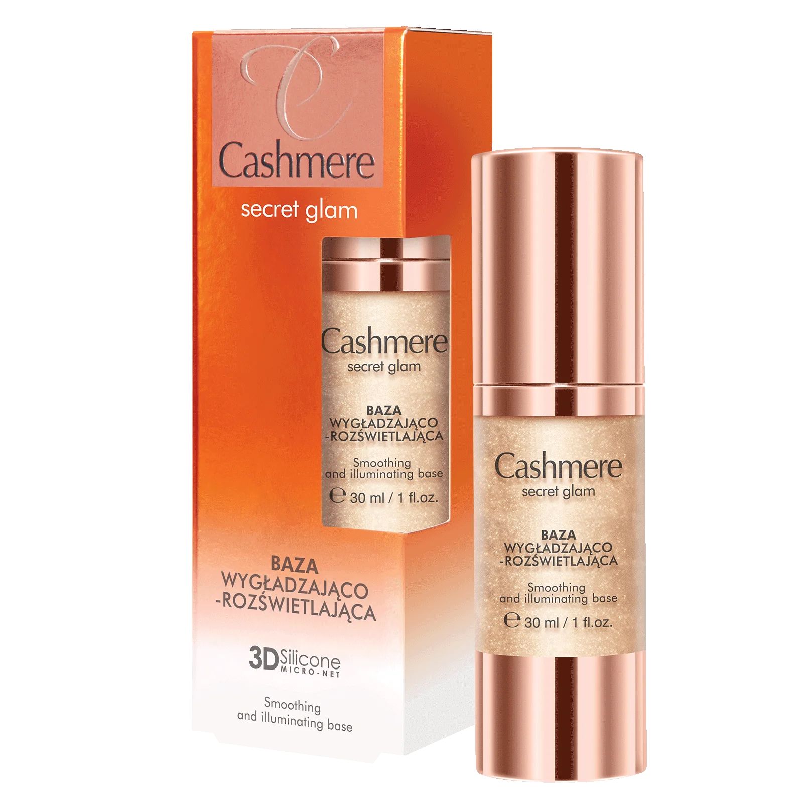 Cashmere Secret Glam baza wygładzająco-rozświetlająca, 30 ml