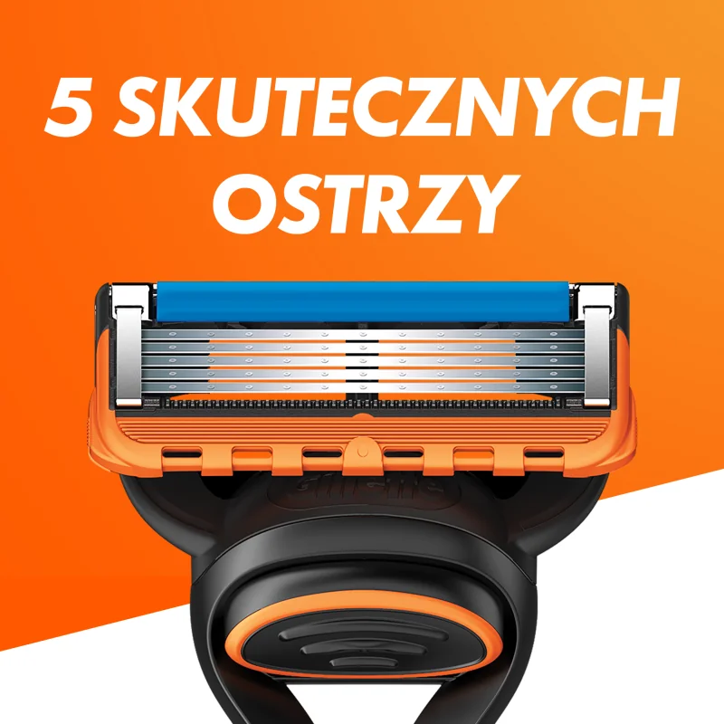 Gillette Fusion5 Maszynka do golenia z 2 wymiennymi ostrzami dla mężczyzn, 1 szt. 