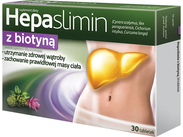 Hepaslimin z biotyną, suplement diety, 30 tabletek