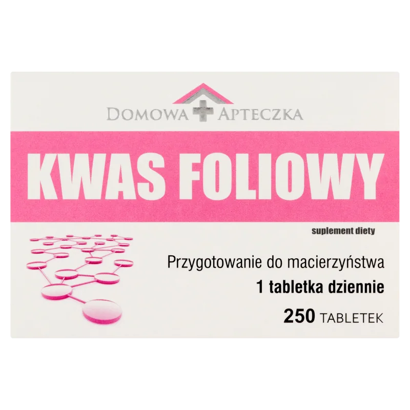 Kwas Foliowy, suplement diety, 250 tabletek