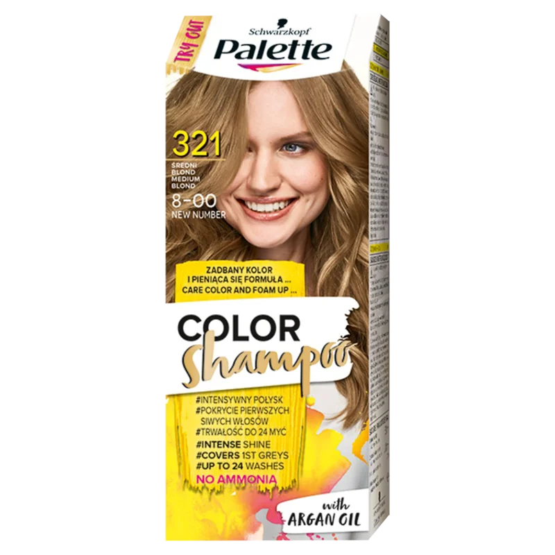 Palette Color Shampoo szampon koloryzujący 321 Średni Blond, 50 ml