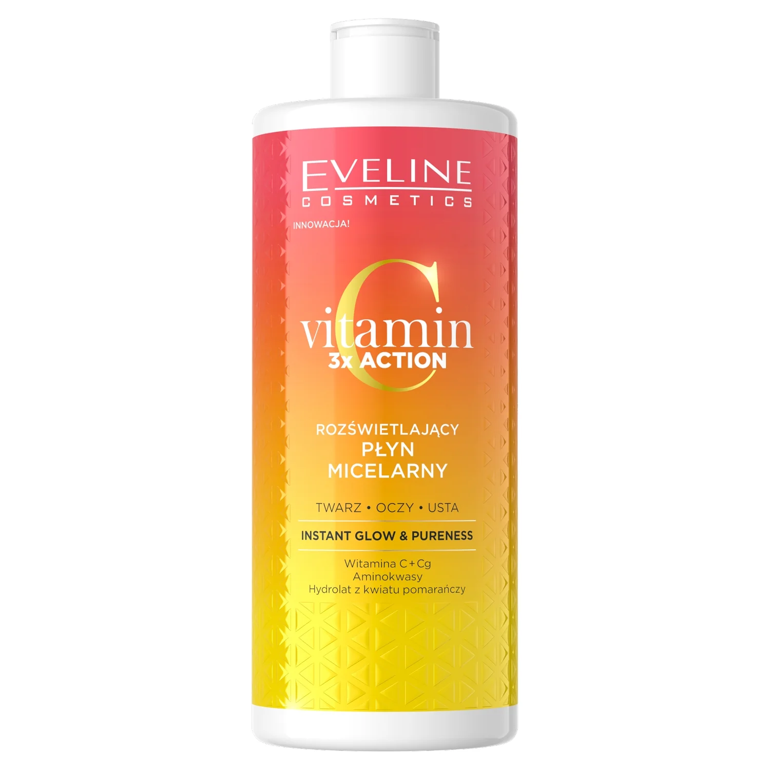 Eveline Cosmetics Vitamin C 3 x Action Rozświetlający płyn micelarny, 500 ml