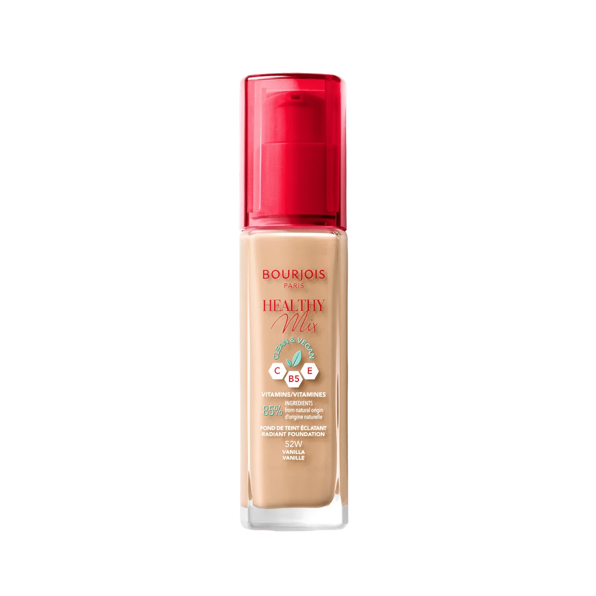 Bourjois Healthy Mix Clean Podkład rozświetlający nr 52W Vanilla, 30 ml 