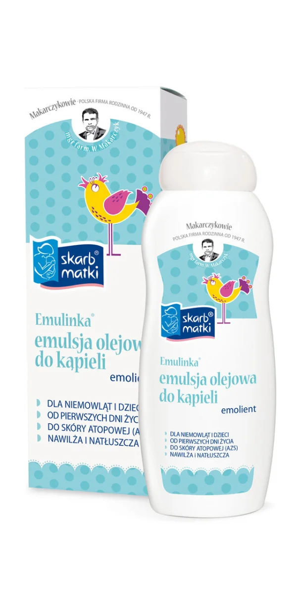 Skarb Matki, Balbinek balsam-emolient do ciała, 275 ml + Emulinka, emulsja olejowa do kąpieli250 ml