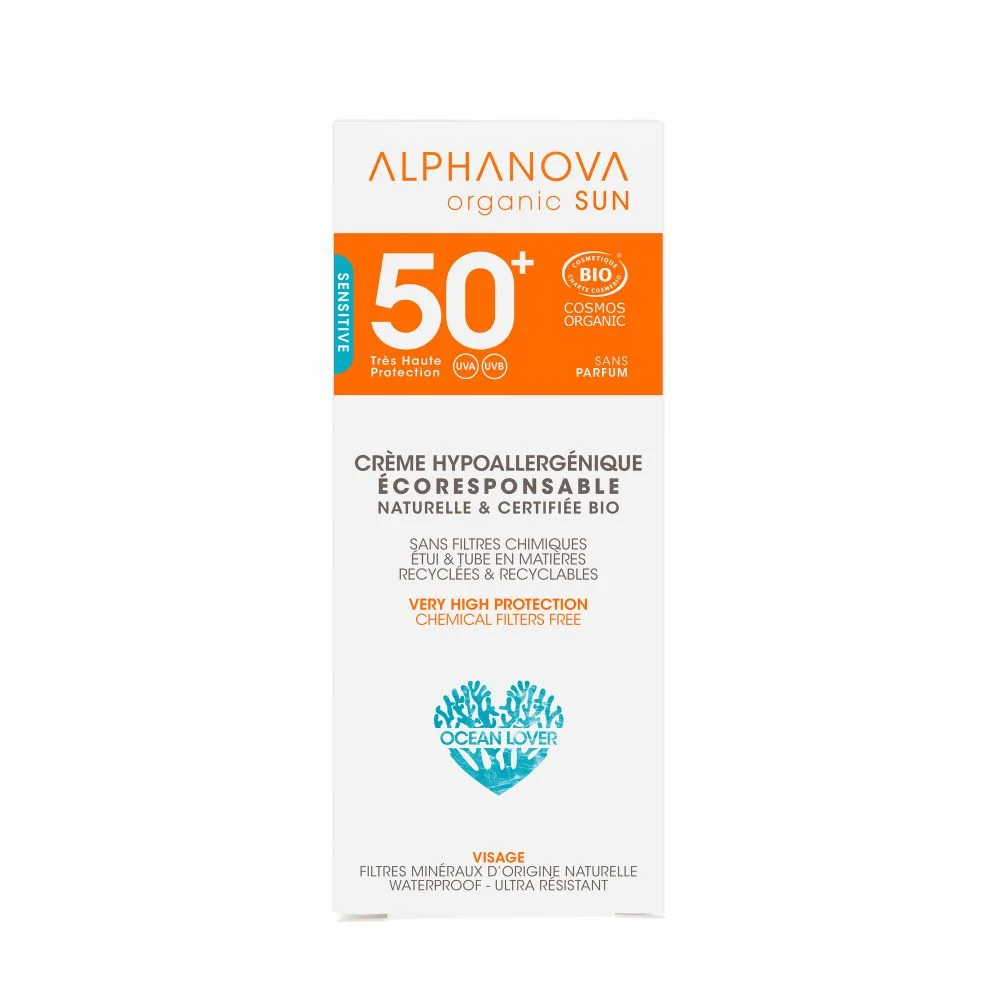 ALPHANOVA SUN Bio, krem przeciwsłoneczny z filtrem mineralnym SPF 50, 50 g