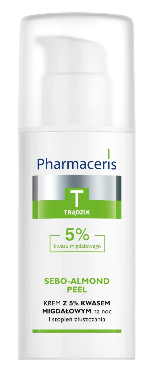 Pharmaceris T, Sebo-Almond Peel, krem z 5% zawartością kwasu migdałowego na noc, 50 ml