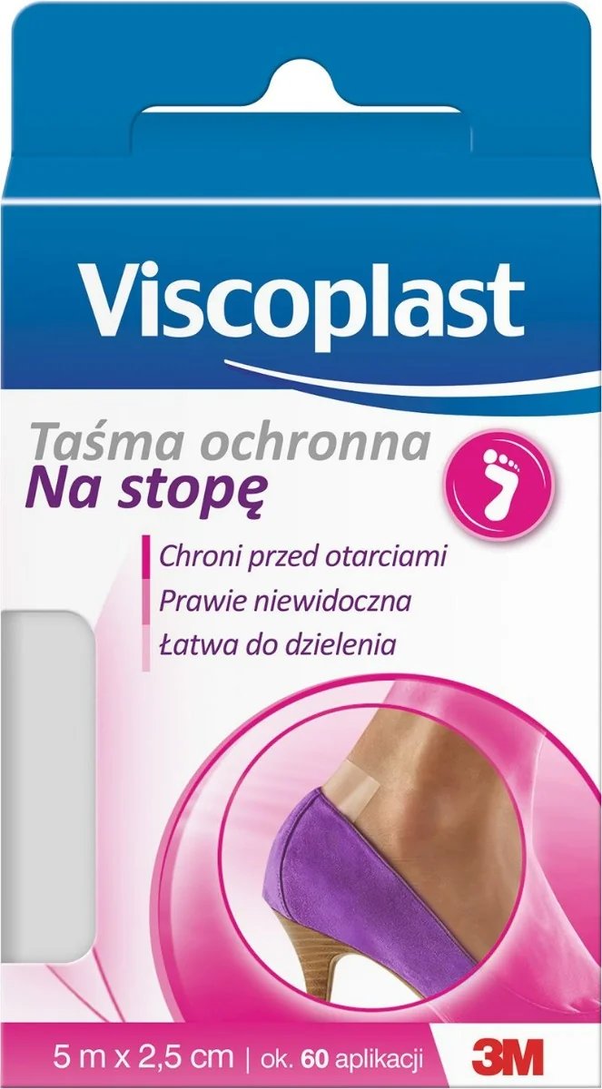 Viscoplast Taśma ochronna na stopę, 5 m x 2,5 cm, 1 szt.