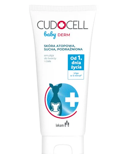 Cudocell Baby Derm, bezzapachowa emulsja do pielęgnacji twarzy i ciała, 180 ml