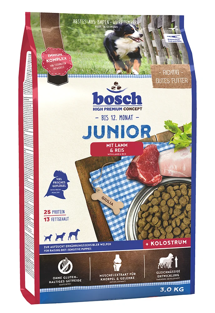 Bosch Lamb & Rice Junior karma dla psów, 3 kg