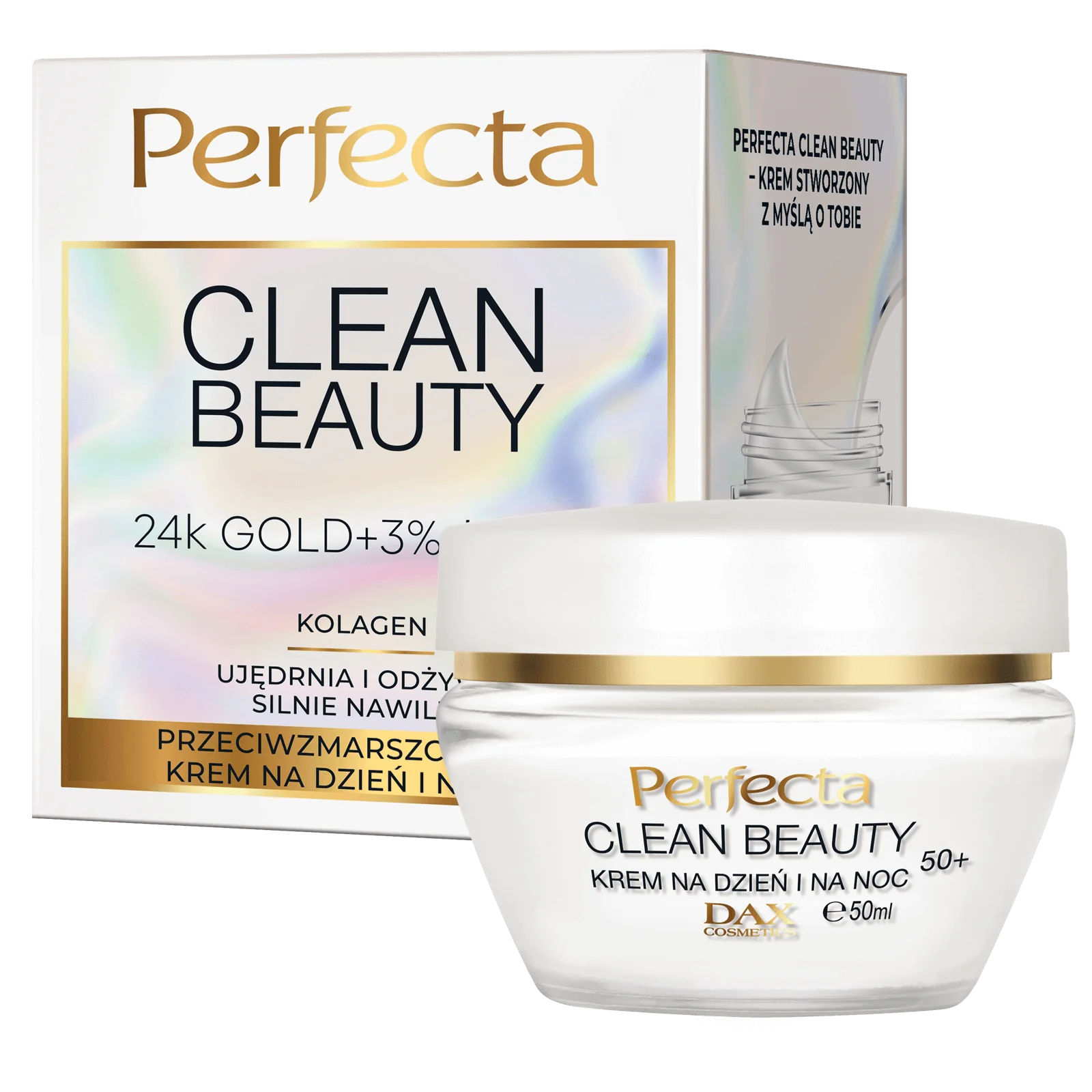 Perfecta Clean Beauty przeciwzmarszczkowy krem na dzień i na noc 50+, 50 ml