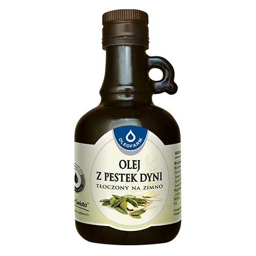 Olej z pestek dyni, tłoczony na zimno, 250 ml