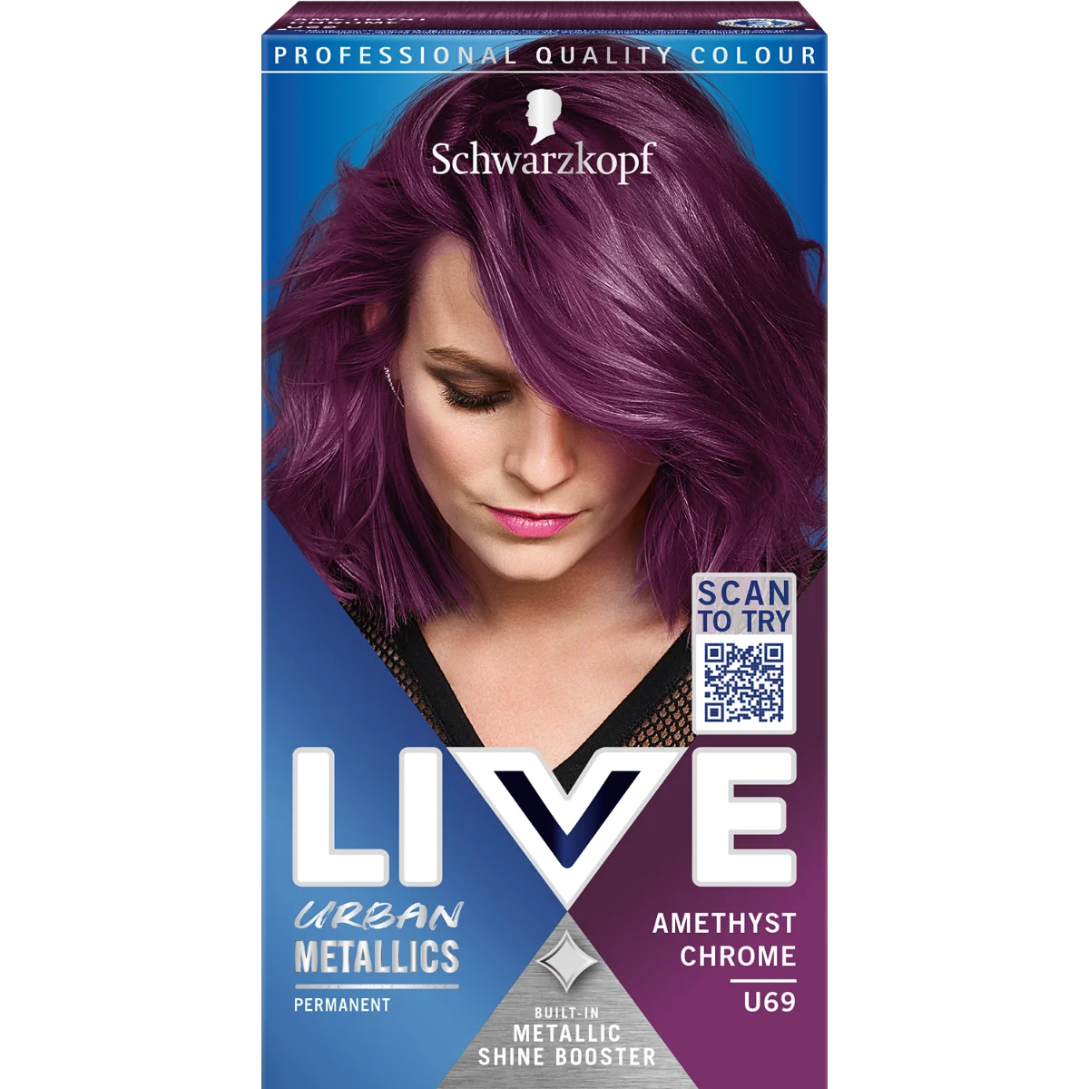 Schwarzkopf Live Urban Metallics farba do włosów U69 Amethyst Chrome, 1 szt.