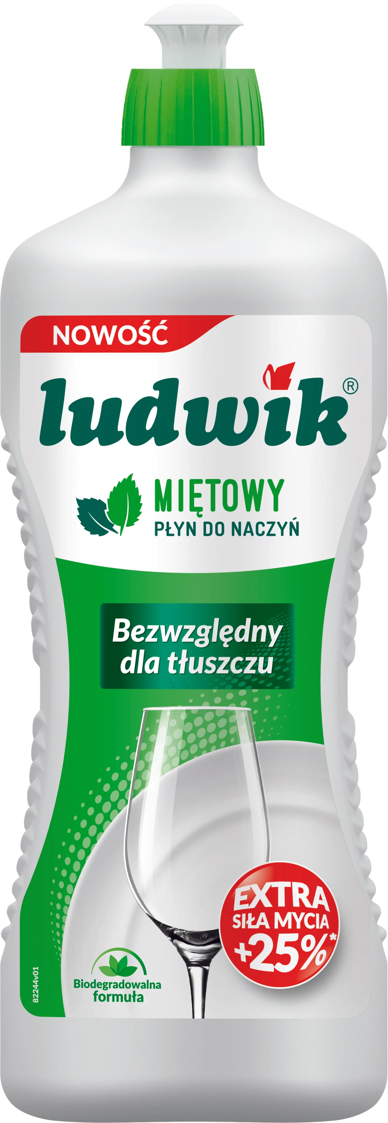 Ludwik płyn do mycia naczyń miętowy, 900 g