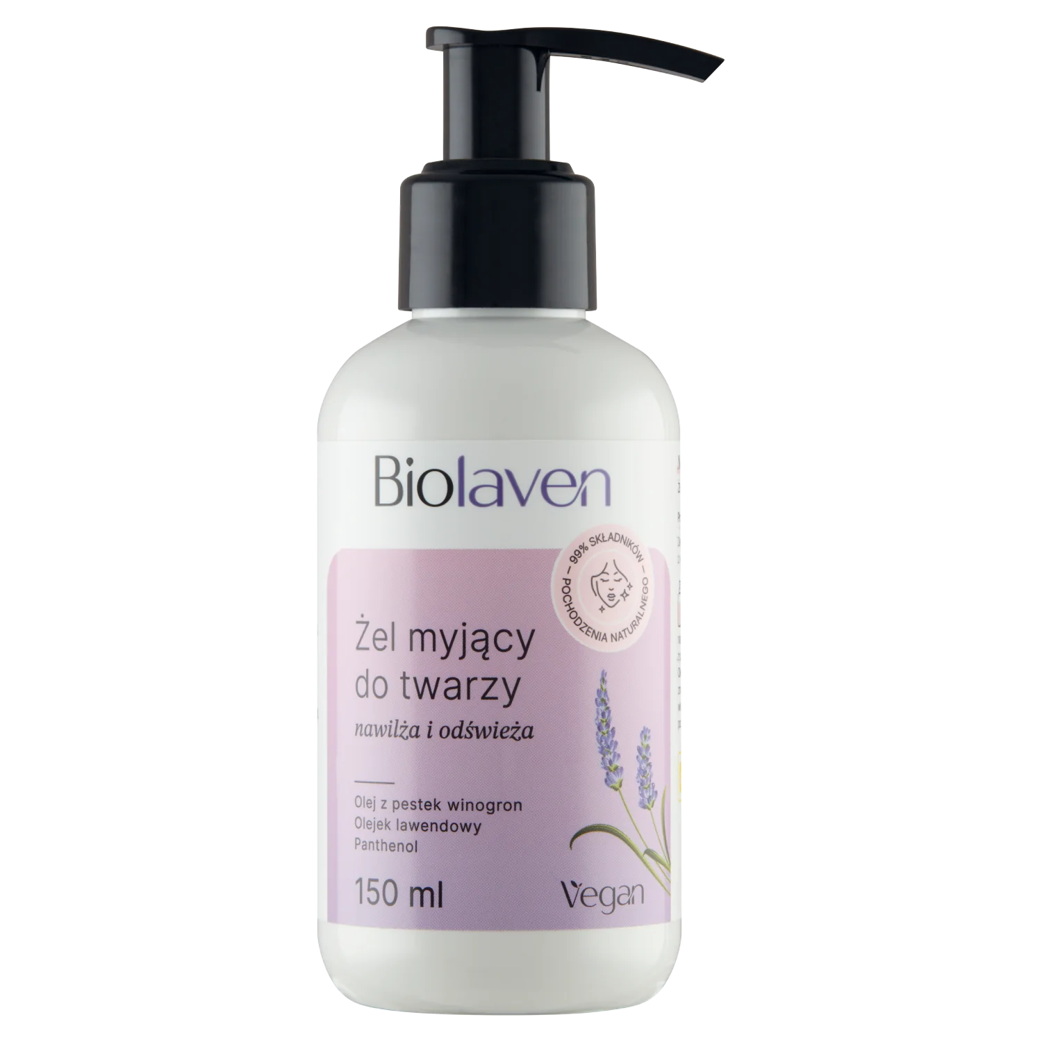 Biolaven, żel myjący do twarzy, 150 ml