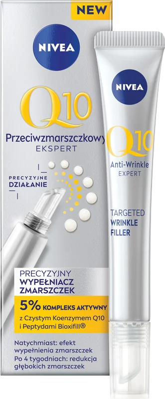 Nivea Q10 Przeciwzmarszczkowy Ekspert, precyzyjny wypełniacz zmarszczek, 15 ml