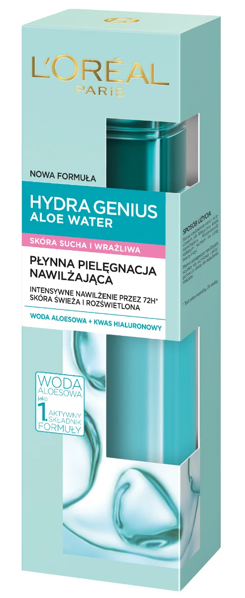 L`Oreal Paris Hydra Genius płynna pielęgnacja nawilżająca Skóra sucha i wrażliwa, 70 ml