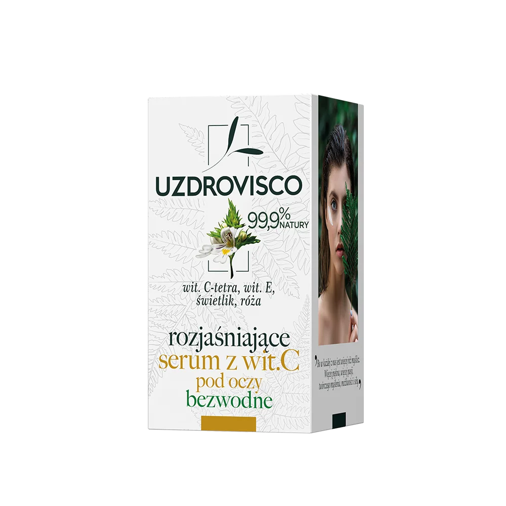 Uzdrovisco rozświetlające serum z witaminą C pod oczy bezwodne, 15 ml