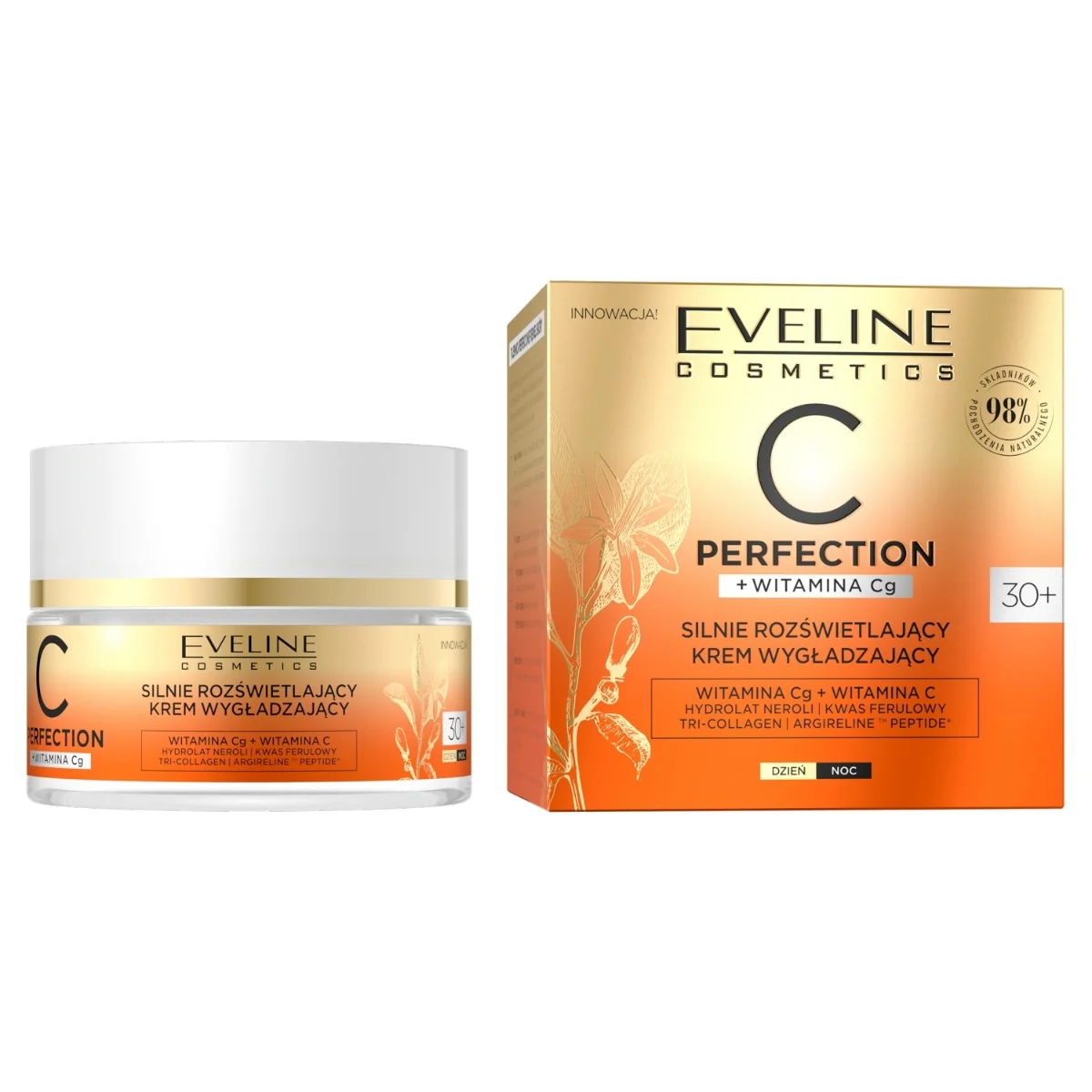 Eveline Cosmetics C-Perfection, silnie rozświetlający krem wygładzający 30+, 50 ml