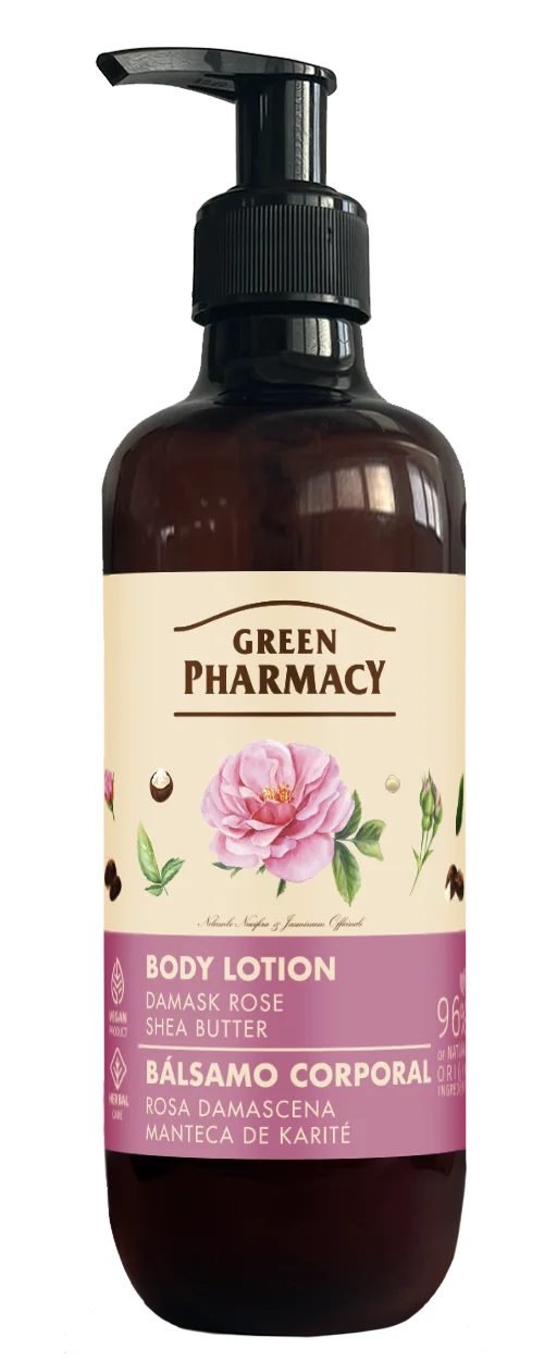 Green Pharmacy, balsam do ciała, Róża Damasceńska i Masło shea, 400 ml