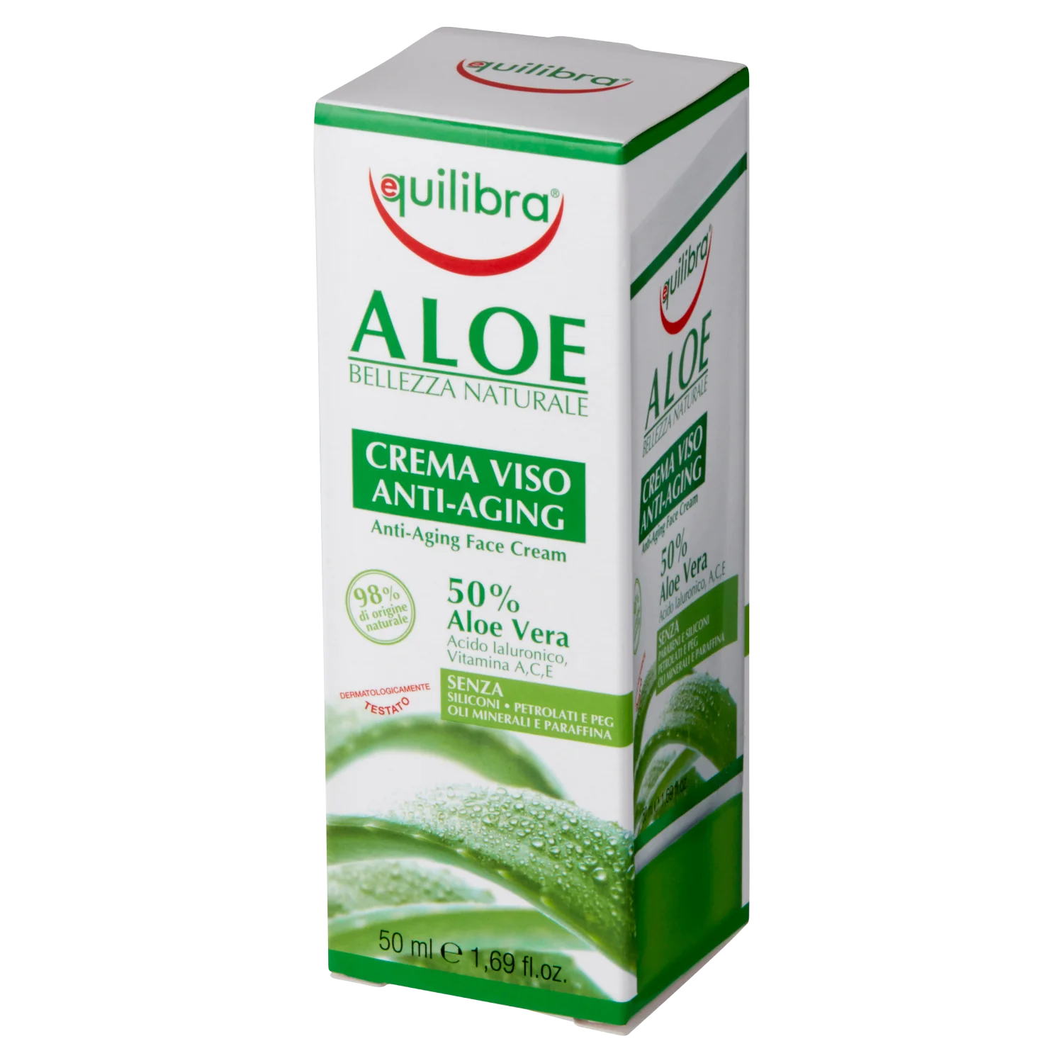 Equilibra Aloe krem do twarzy przeciwstarzeniowy, 50 ml