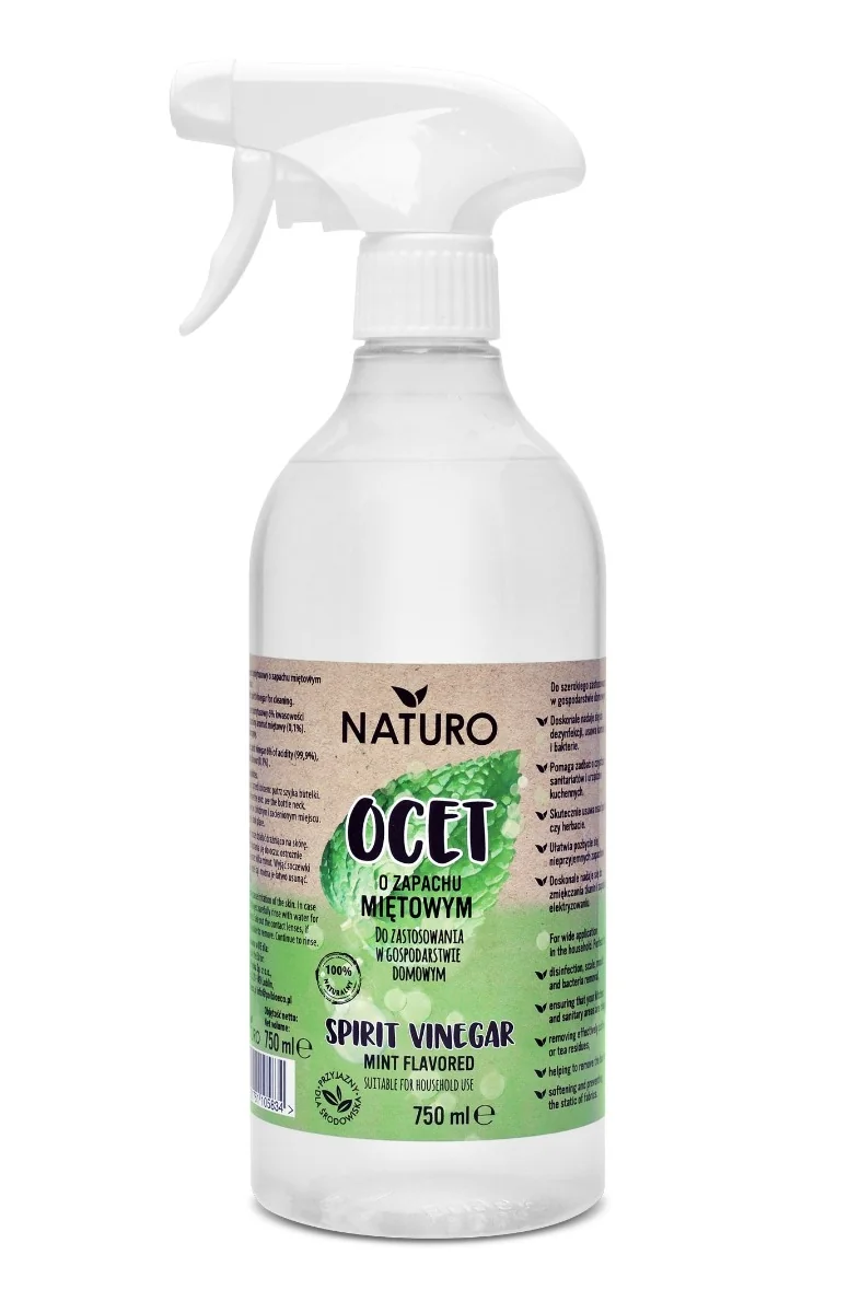 Eco Naturo ocet do sprzątania za zapachu miętowym, 750 ml