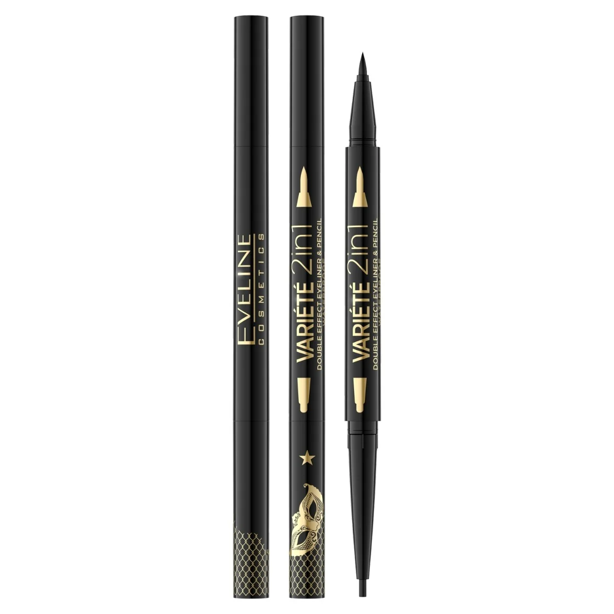 Eveline Cosmetics Variété eyeliner i kredka do oczu 2w1, 1 szt.