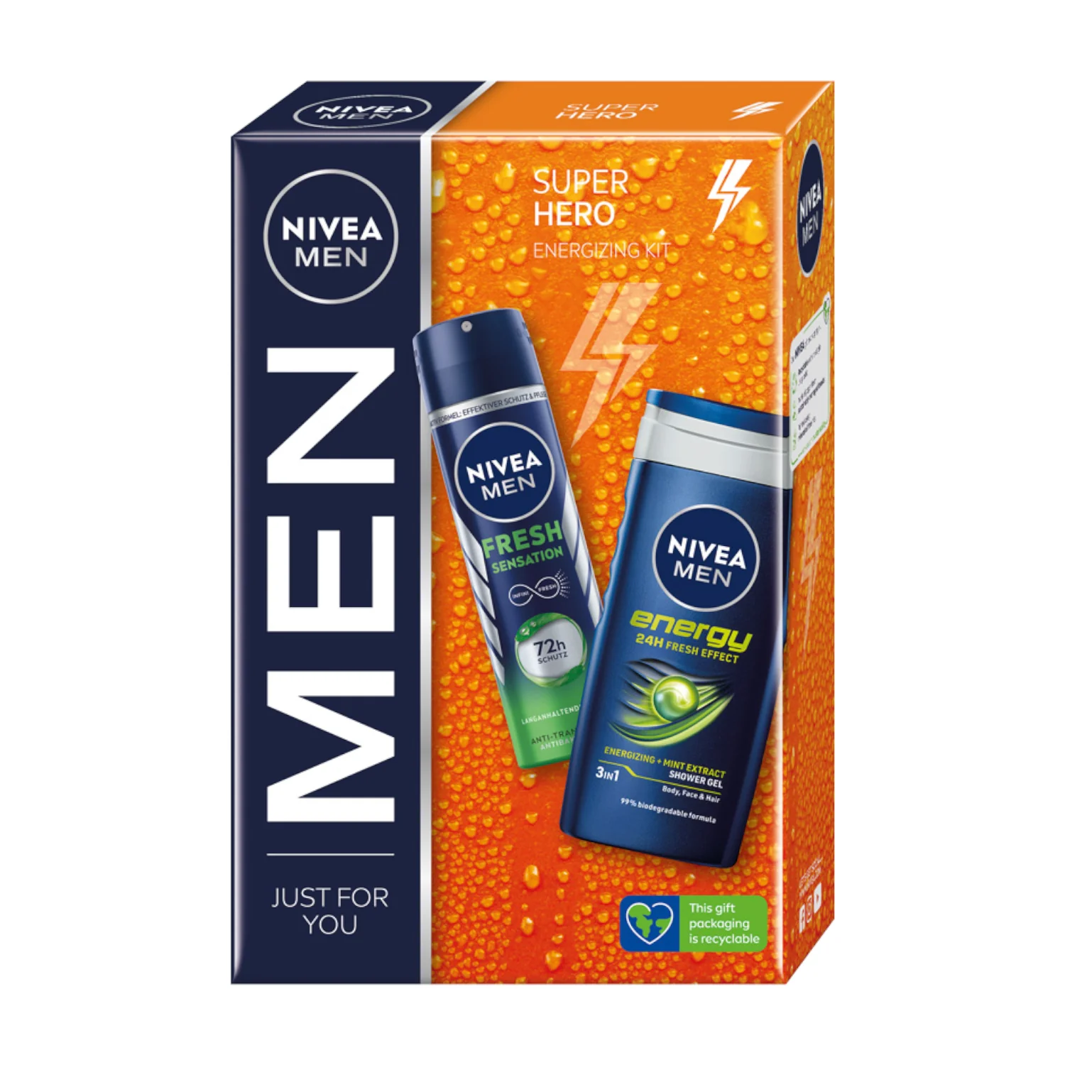 Nivea Men Super Hero zestaw antyperspirant i żel, 150 ml + 250 ml