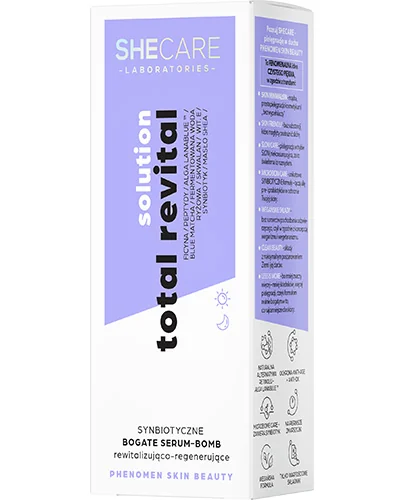 SheCare Total Revital Solution synbiotyczne bogate serum-bomb rewitalizująco-regenerujące, 30 ml