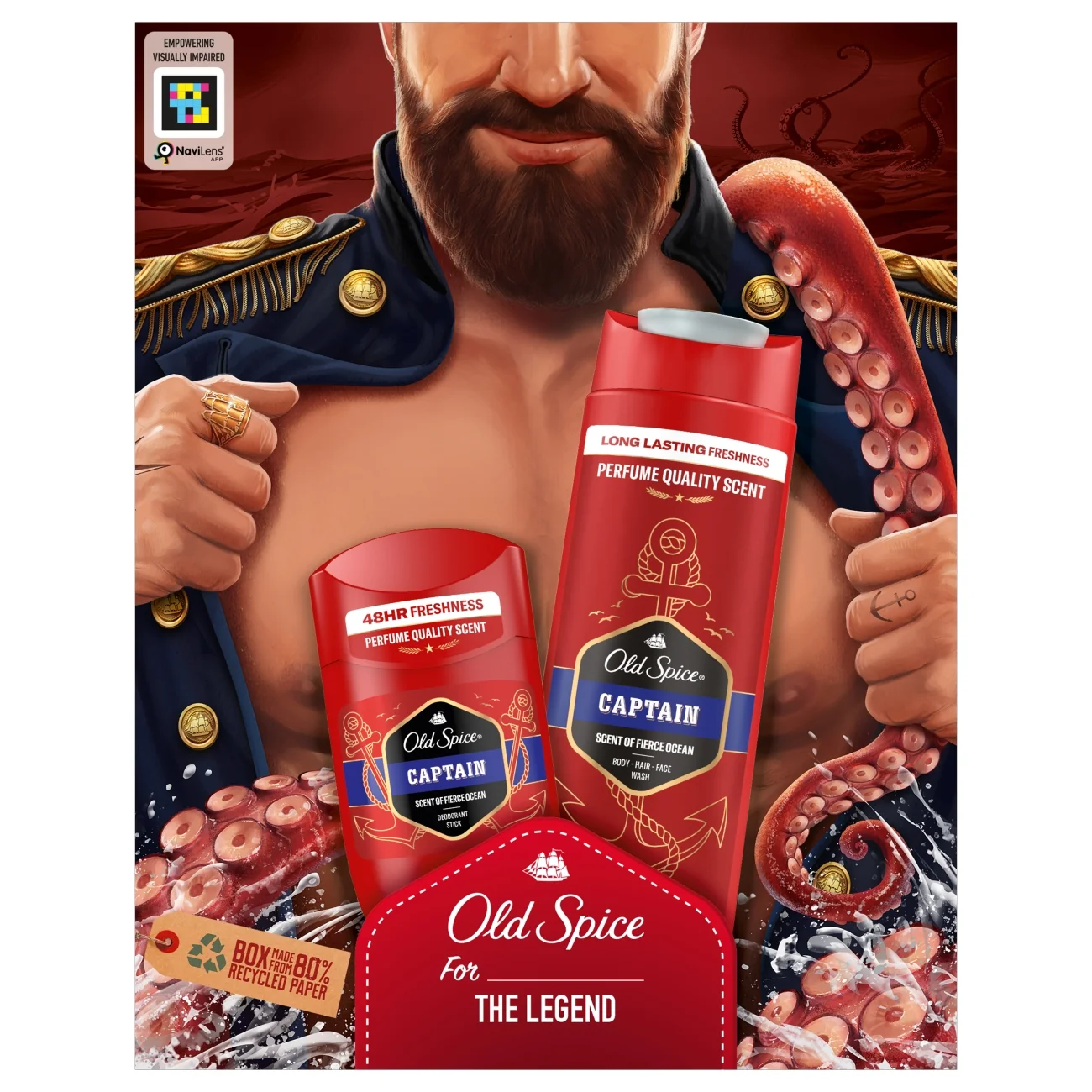 Old Spice Dark Captain zestaw podarunkowy dezodorant w sprayu, 150 ml + żel pod prysznic, 250 ml