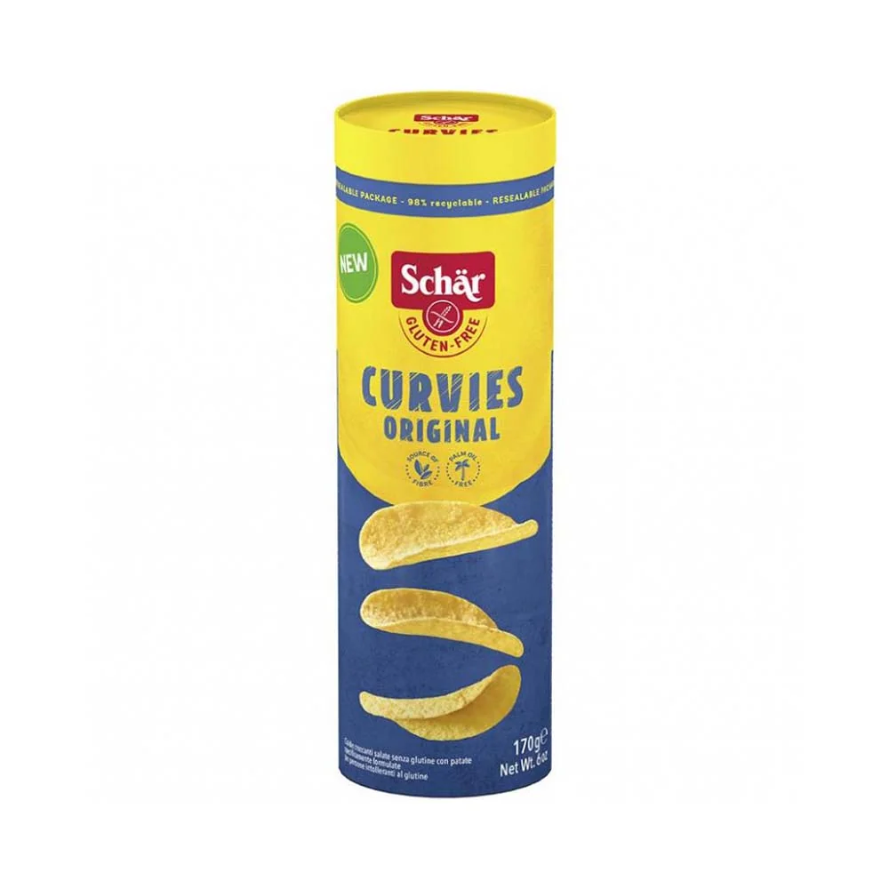 Schär Curvies Original chipsy ziemniaczane naturalne bezglutenowe, 170 g