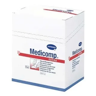 Medicomp Extra, Kompresy jałowe 6-warstwowe 10x20cm, 50 sztuk