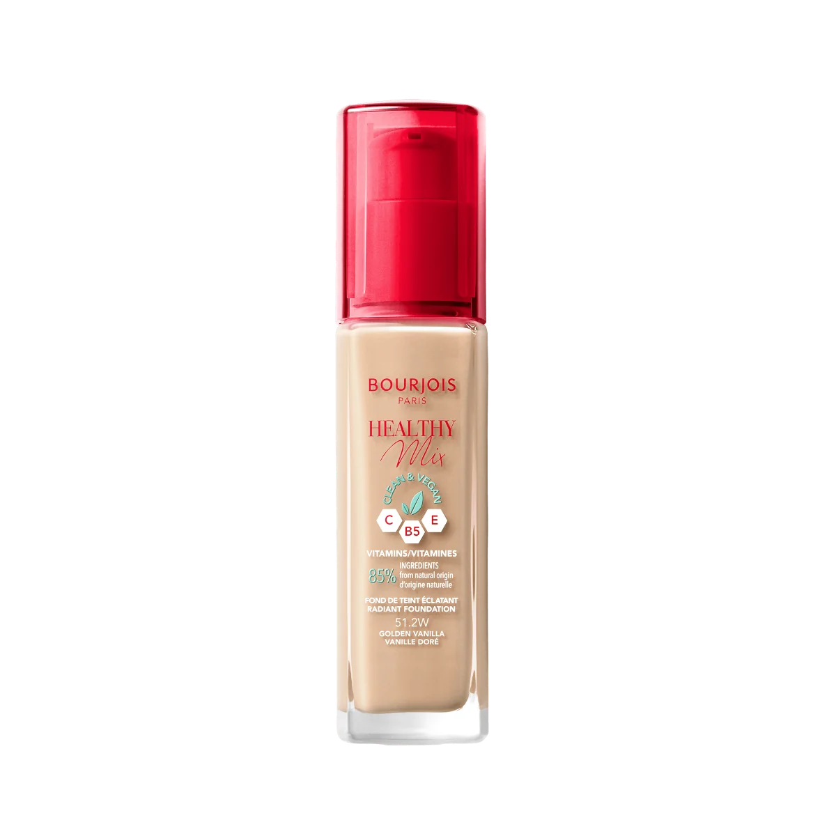 Bourjois Healthy Mix Clean Podkład rozświetlający nr 51,2 Golden Vanilla, 30 ml 