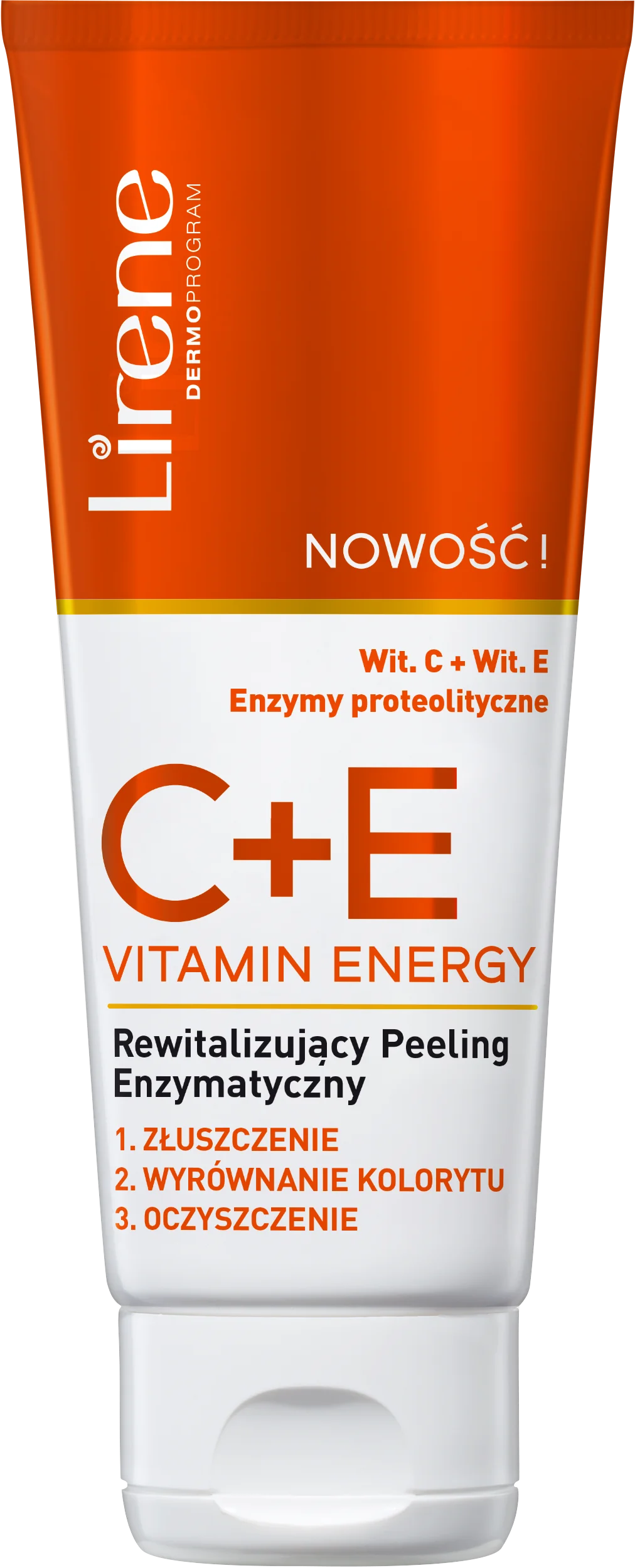 Lirene C+E VITAMIN ENERGY, rewitalizujący peeling enzymatyczny, 75 ml