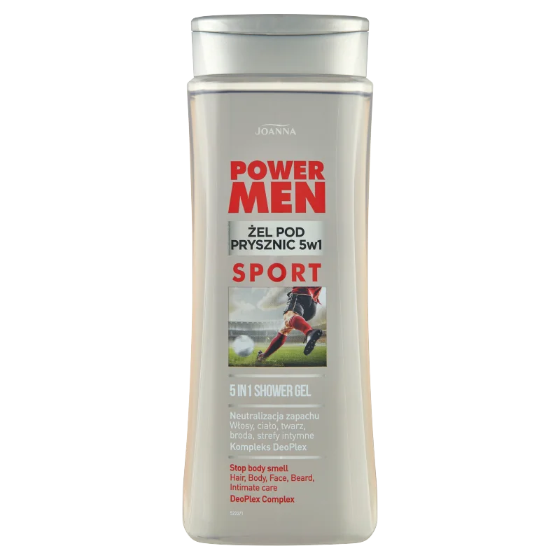 Joanna POWER MAN Sport, żel pod prysznic 5w1, 300 ml