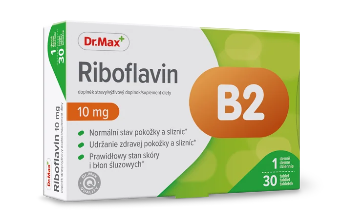 Riboflavin 10 mg Dr.Max, suplement diety, 30 tabletek