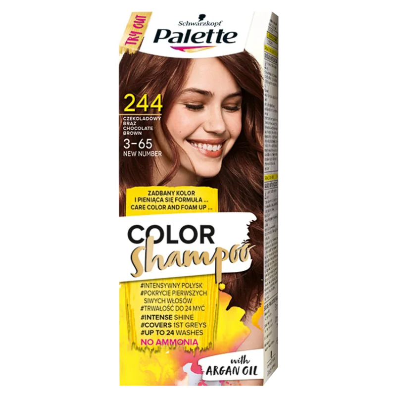 Palette Color Shampoo szampon koloryzujący 244 Czekoladowy Brąz, 50 ml