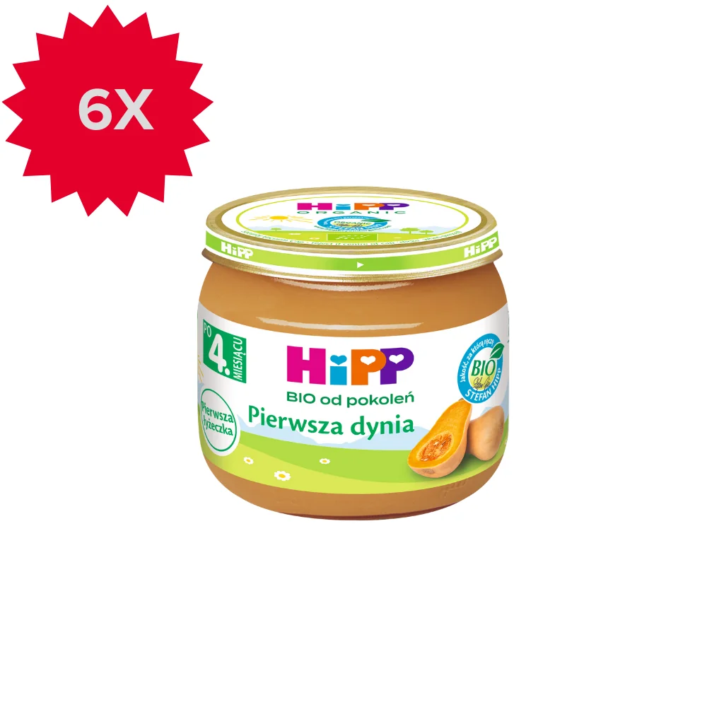 HiPP BIO od pokoleń pierwsza dynia, 6 x 80 g