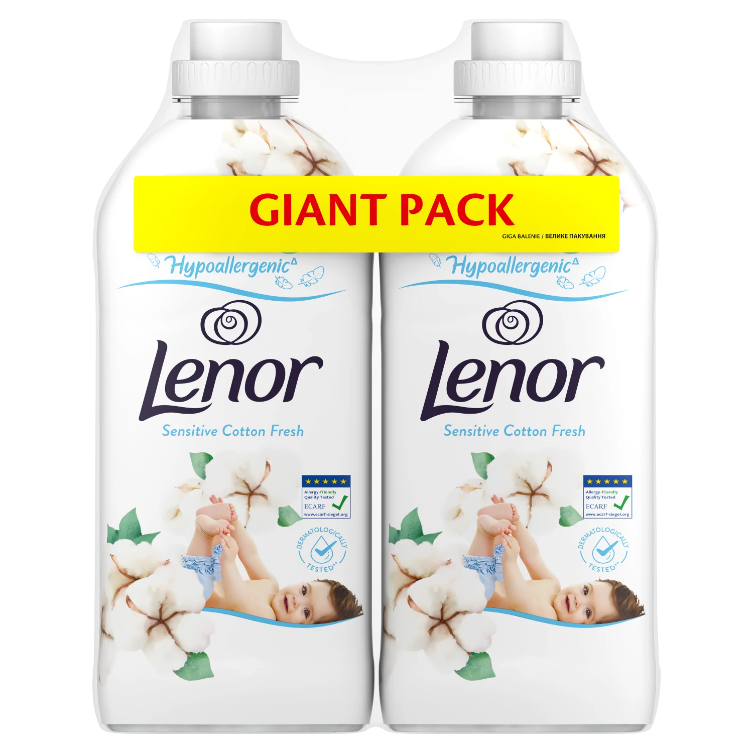 Lenor Sensitive Cotton Fresh, Płyn do płukania tkanin, 2400 ml