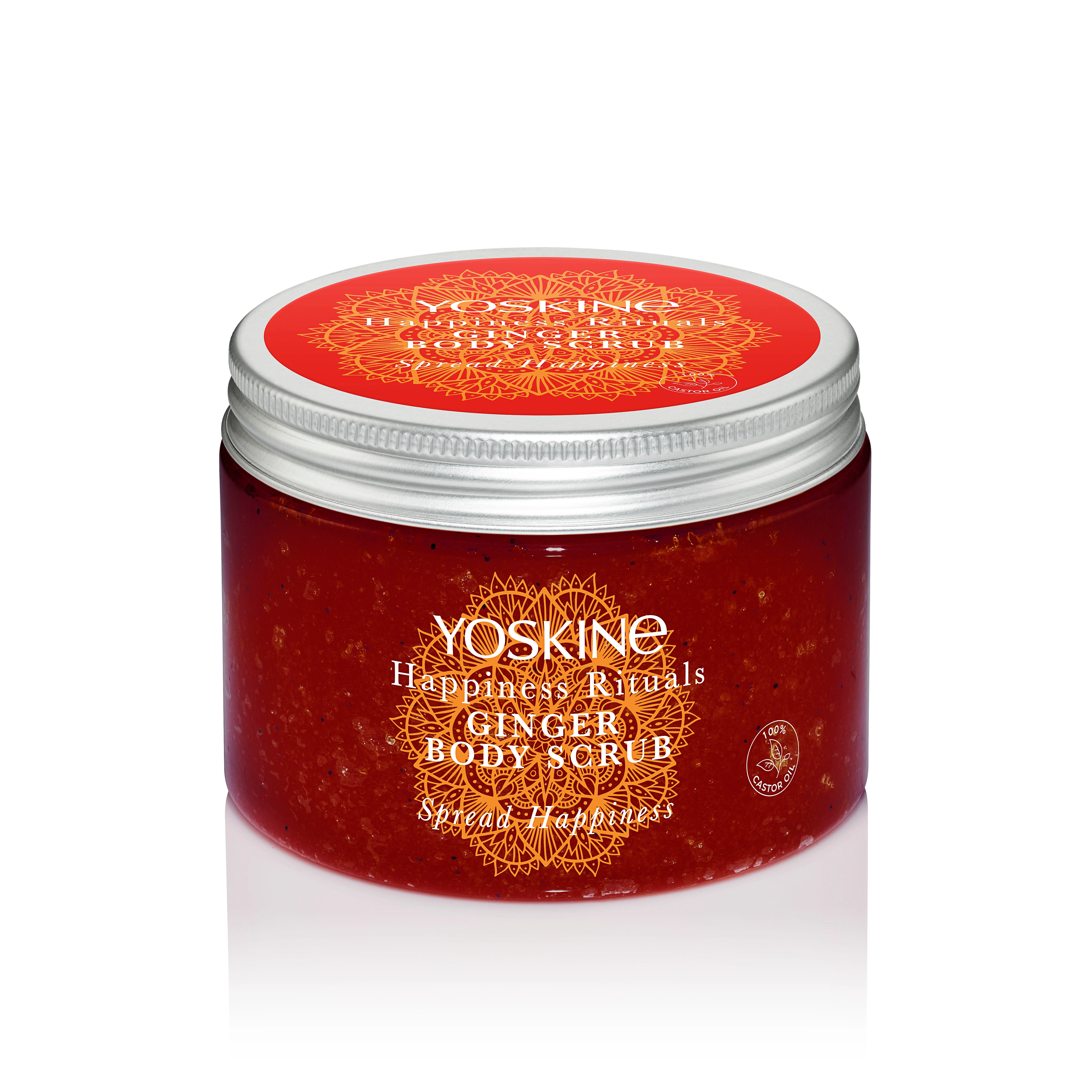 Yoskine Happiness Rituals peeling cukrowy do ciała Imbir, 300 g