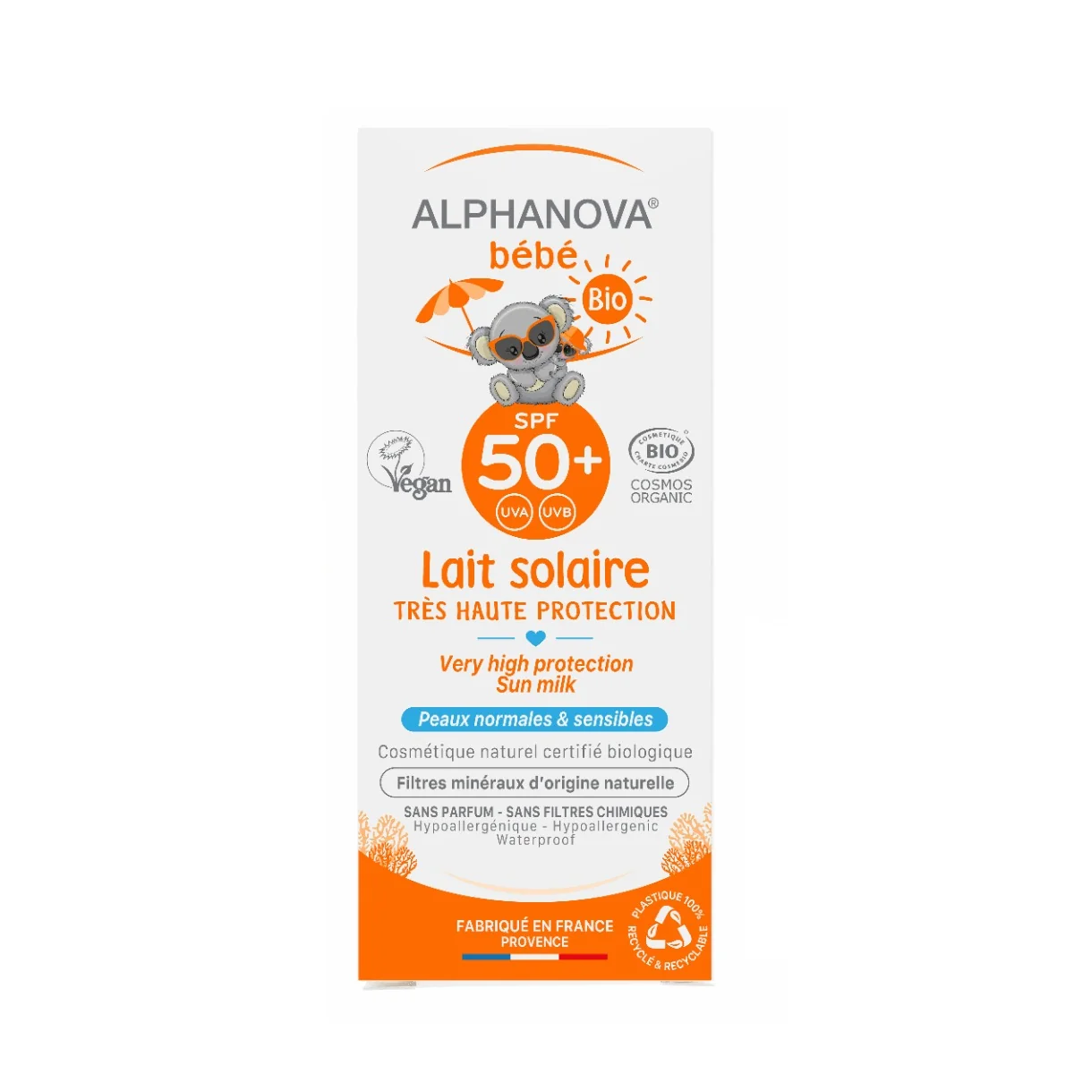 ALPHANOVA bébé, krem przeciwsłoneczny z filtrem mineralnym SPF 50+, 50 g