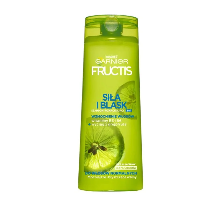 Garnier Fructis Siła i blask szampon wzmacniający 2w1, 400 ml