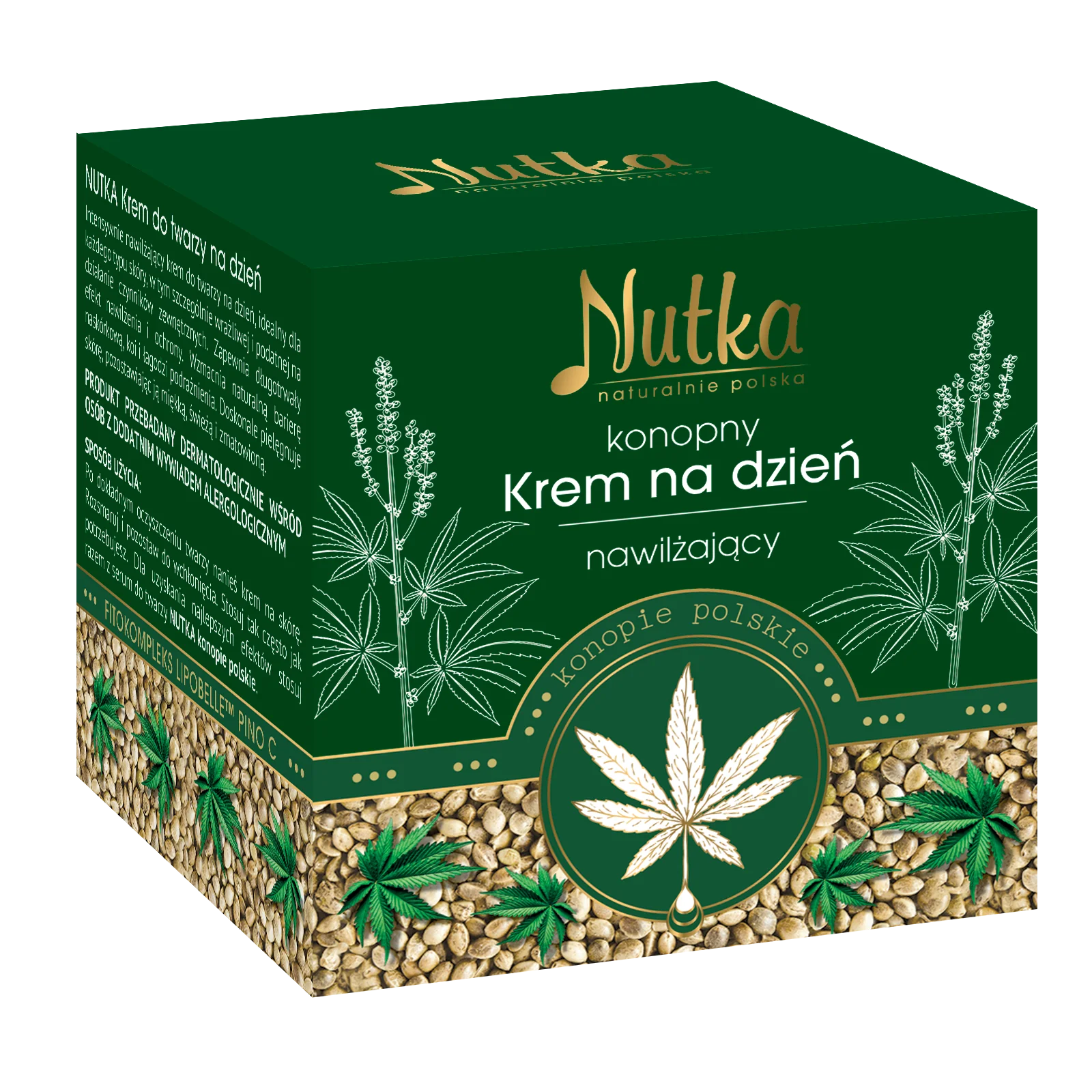 Nutka Konopny krem do twarzy na dzień nawilżający, 50 ml