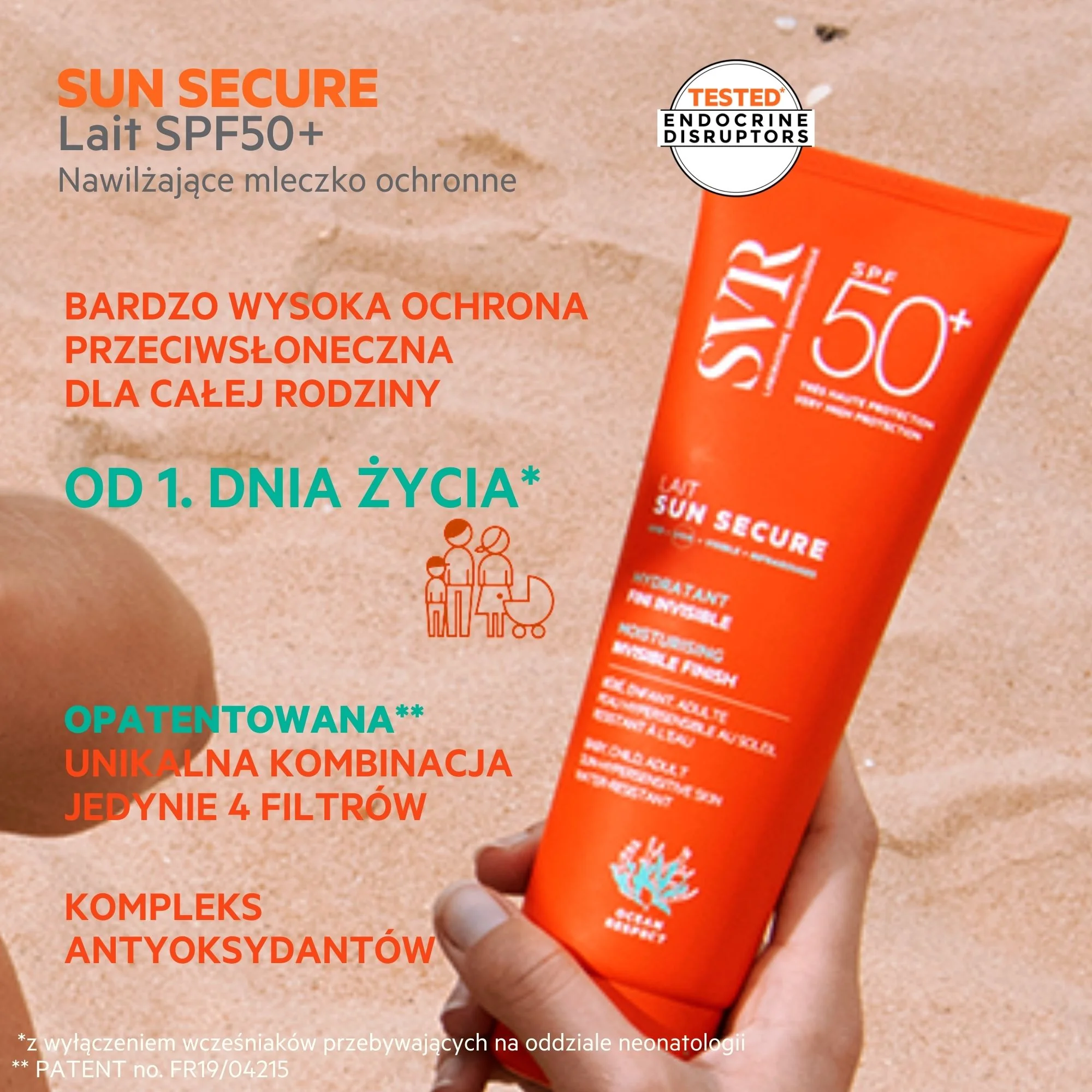 SVR Sun Secure Lait biodegradowalne mleczko SPF 50+, 250 ml