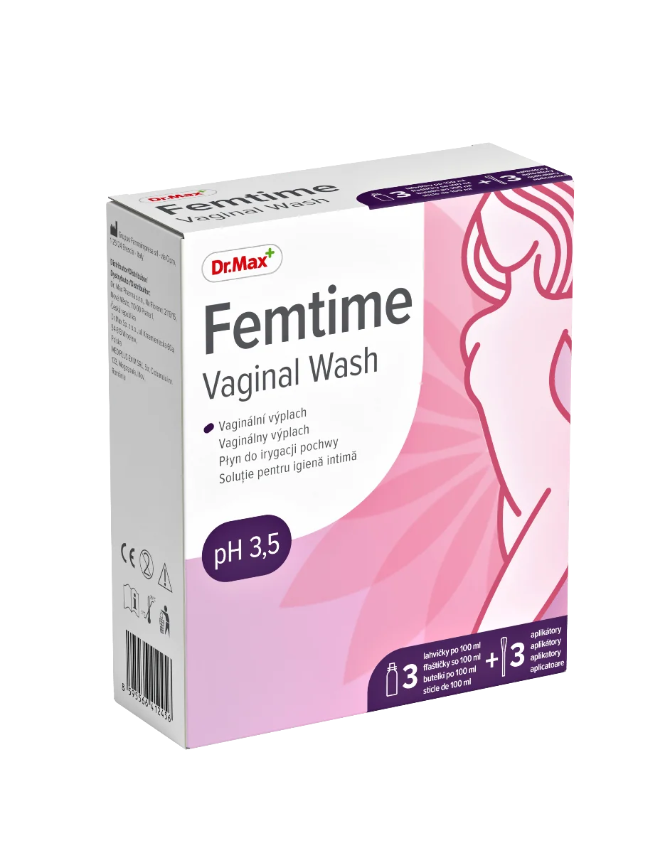 Femtime Vaginal Wash Dr.Max, płyn do irygacji pochwy, 3 butelki po 100 ml