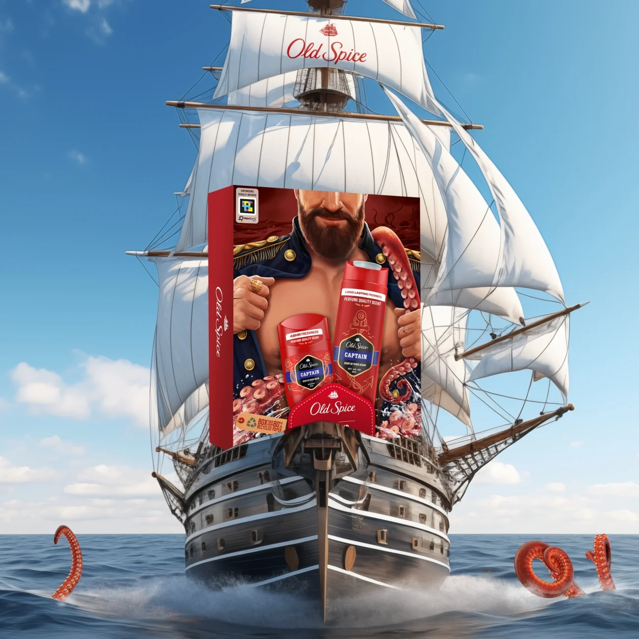 Old Spice Dark Captain zestaw podarunkowy dezodorant w sprayu, 150 ml + żel pod prysznic, 250 ml