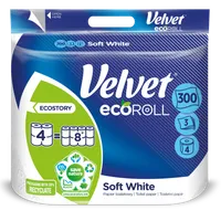 Velvet ecoRoll papier toaletowy delikatnie biały, 4 szt.